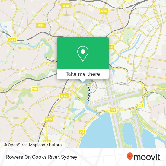 Rowers On Cooks River map