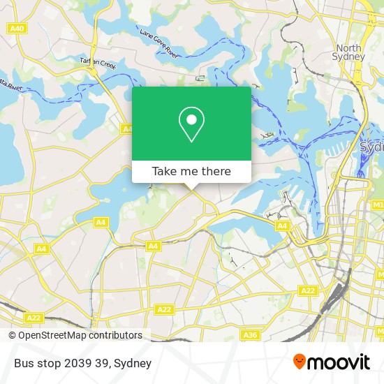 Mapa Bus stop 2039 39