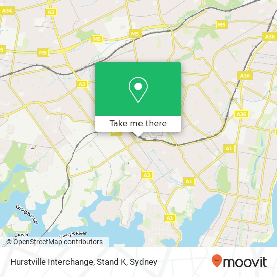 Mapa Hurstville Interchange, Stand K