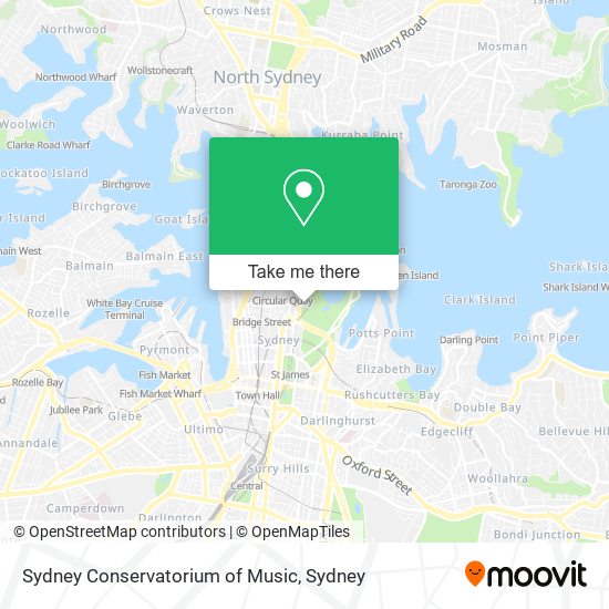 Sydney Conservatorium of Music map