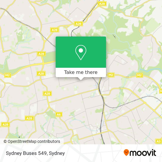 Sydney Buses 549 map