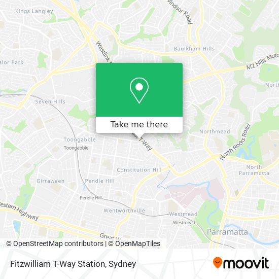 Mapa Fitzwilliam T-Way Station