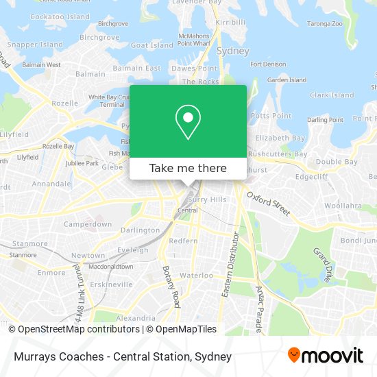 Murrays Coaches - Central Station map