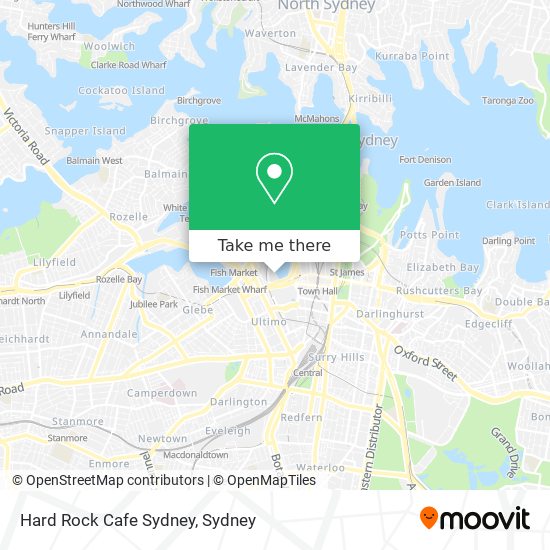 Hard Rock Cafe Sydney map