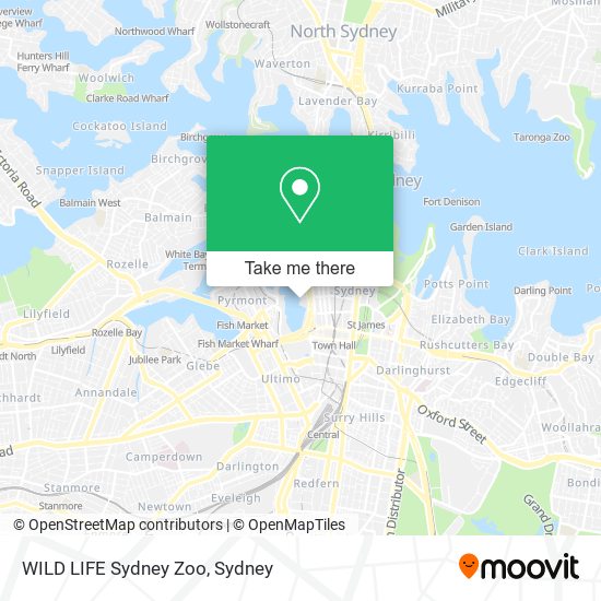 Mapa WILD LIFE Sydney Zoo