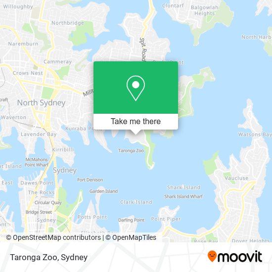 Mapa Taronga Zoo