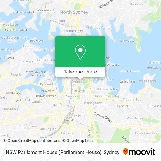 Mapa NSW Parliament House