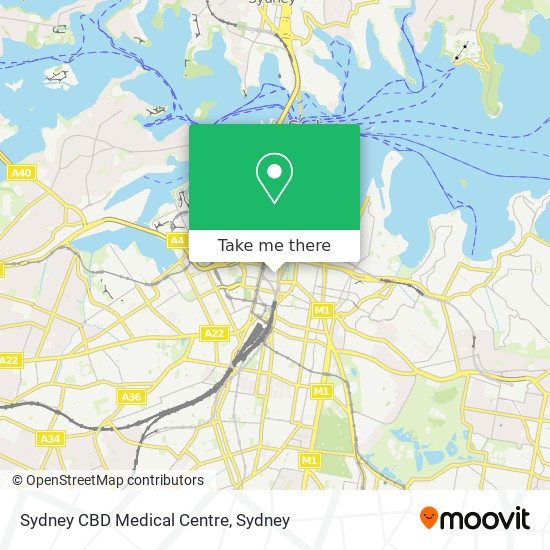 Sydney CBD Medical Centre map