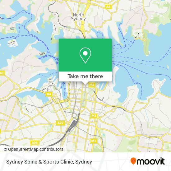 Mapa Sydney Spine & Sports Clinic