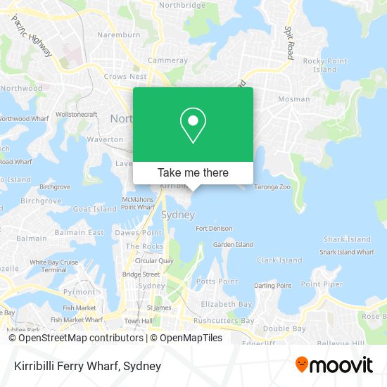 Mapa Kirribilli Ferry Wharf