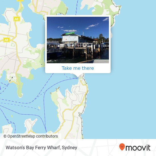Watson's Bay Ferry Wharf map