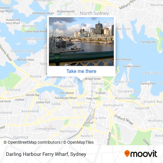 Mapa Darling Harbour Ferry Wharf