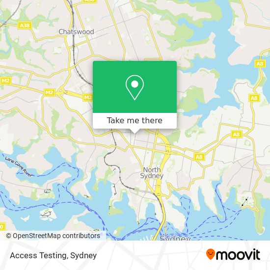 Access Testing map