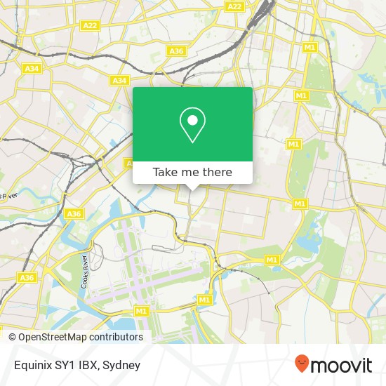 Equinix SY1 IBX map