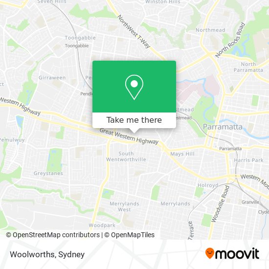 Mapa Woolworths