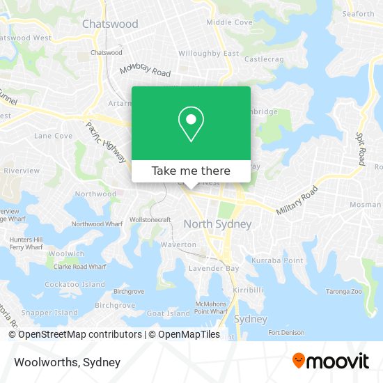 Mapa Woolworths