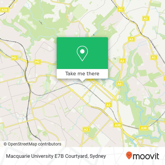 Macquarie University E7B Courtyard map