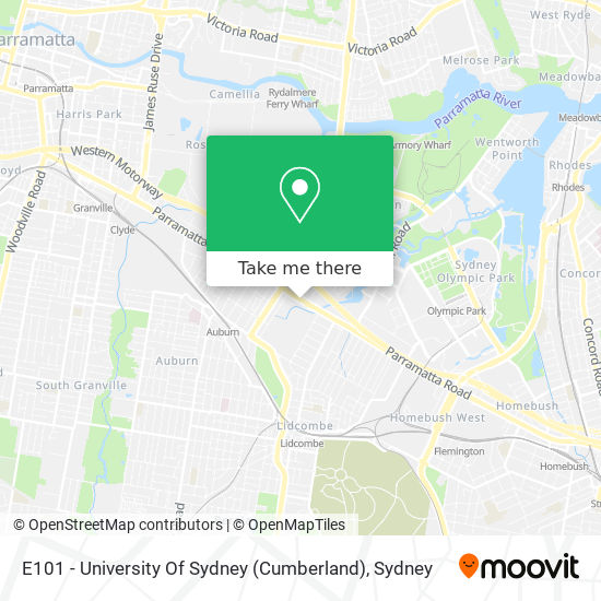 E101 - University Of Sydney (Cumberland) map