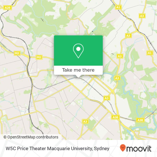 Mapa W5C Price Theater Macquarie University