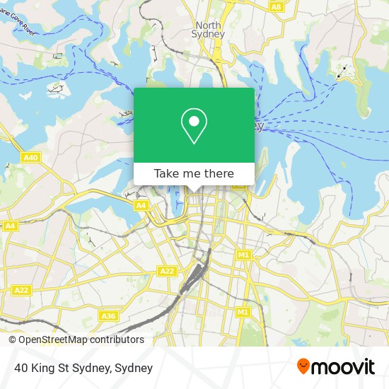 40 King St Sydney map