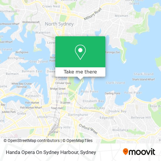 Mapa Handa Opera On Sydney Harbour