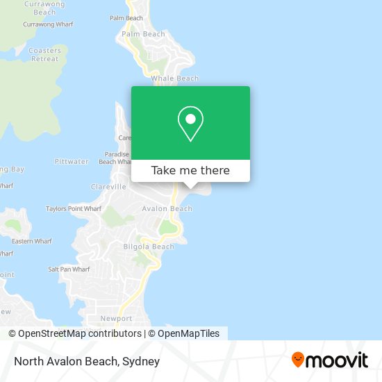 Mapa North Avalon Beach