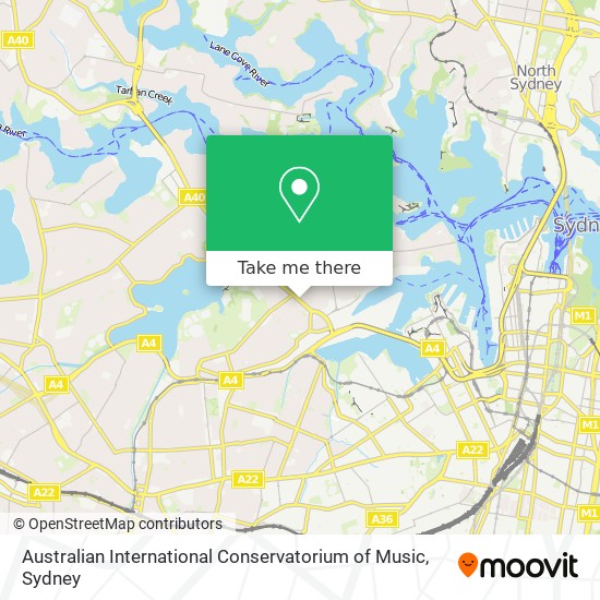 Mapa Australian International Conservatorium of Music