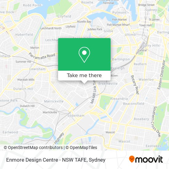 Enmore Design Centre - NSW TAFE map