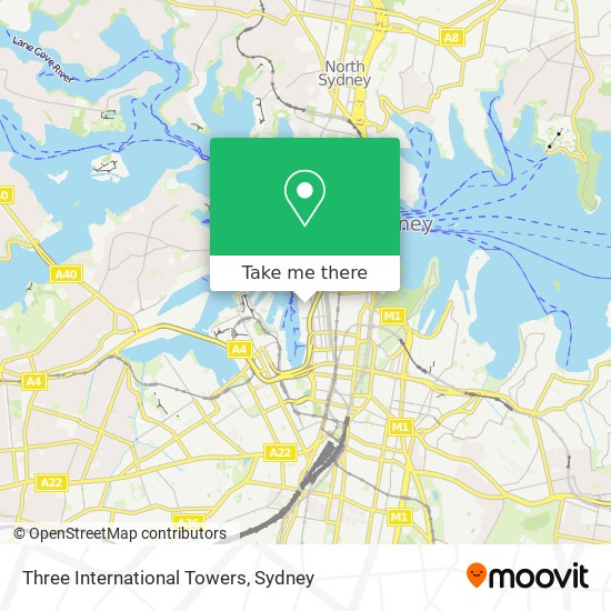 Three International Towers map
