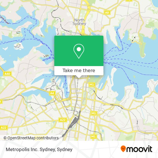 Mapa Metropolis Inc. Sydney