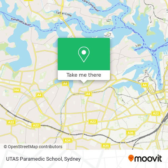 UTAS Paramedic School map