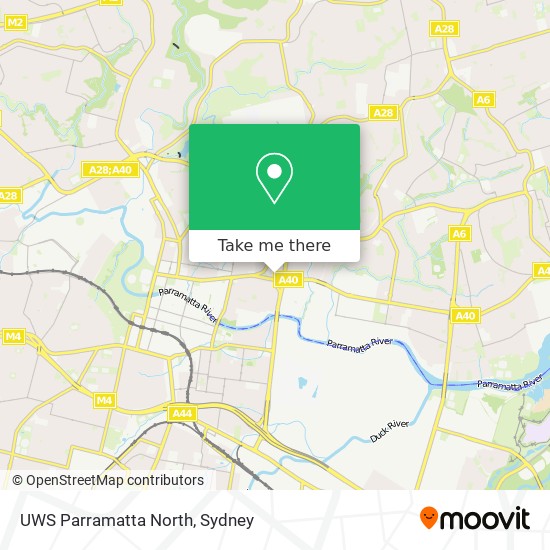 Mapa UWS Parramatta North