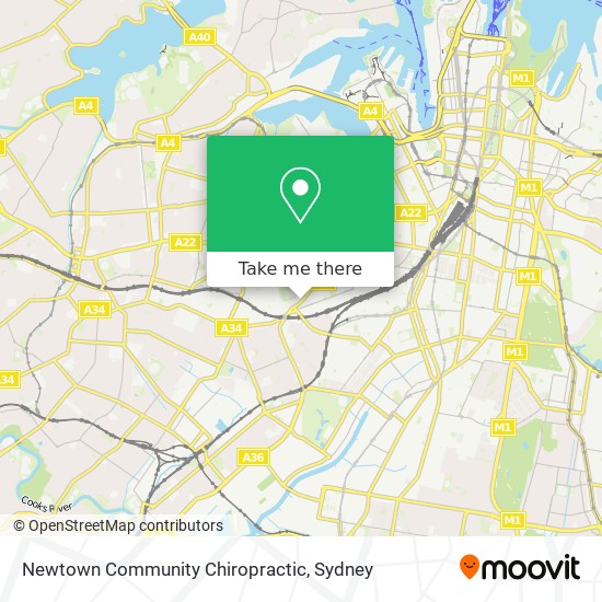 Newtown Community Chiropractic map