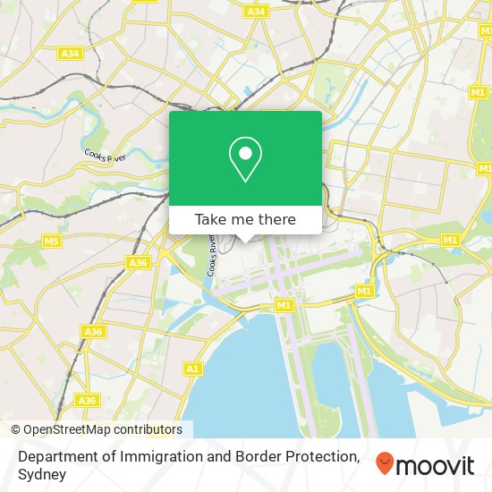 Department of Immigration and Border Protection map