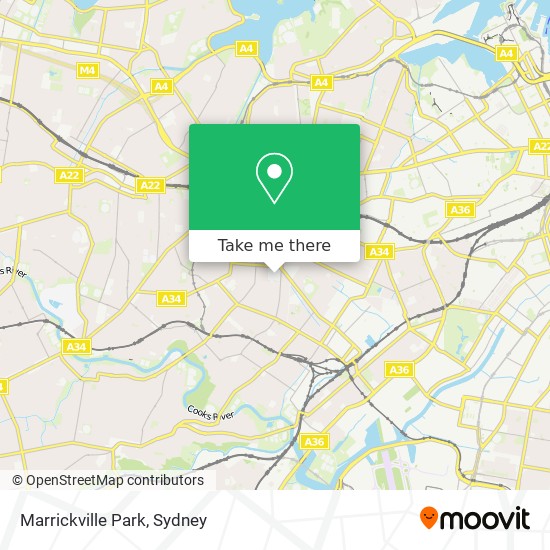 Mapa Marrickville Park