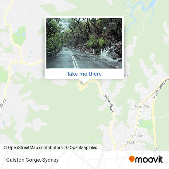 Mapa Galston Gorge