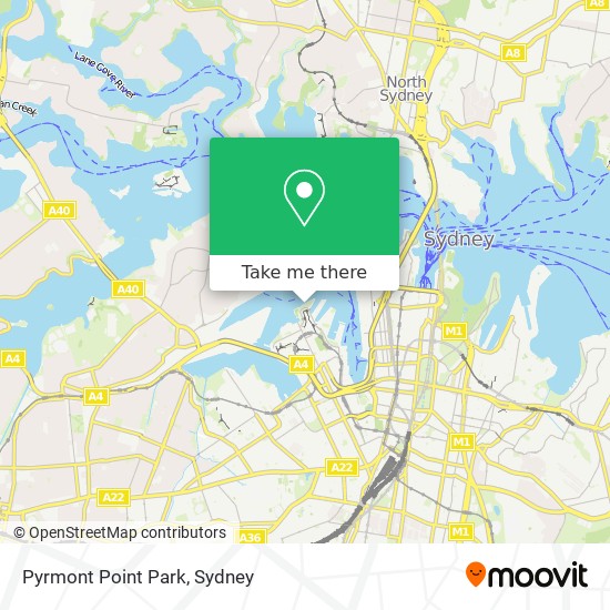 Mapa Pyrmont Point Park