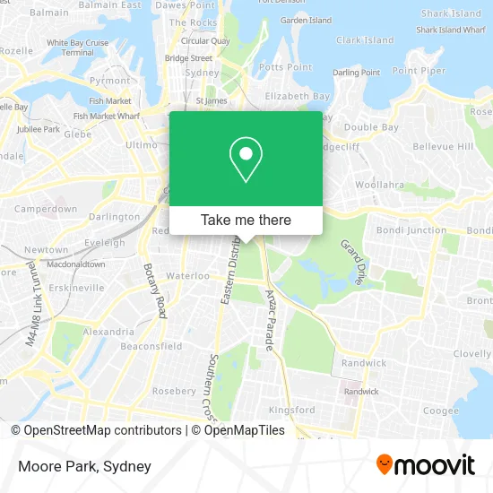 Moore Park map