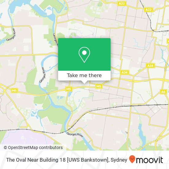 The Oval Near Building 18 [UWS Bankstown] map