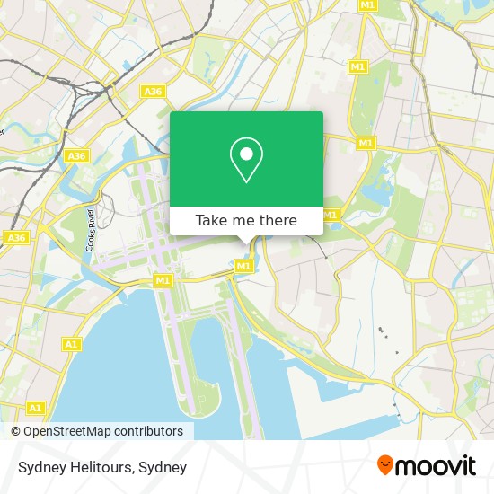 Sydney Helitours map