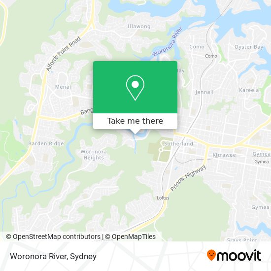 Woronora River map