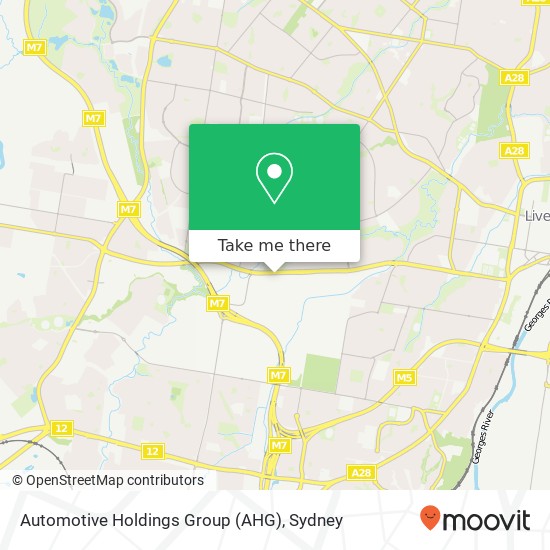 Automotive Holdings Group (AHG) map
