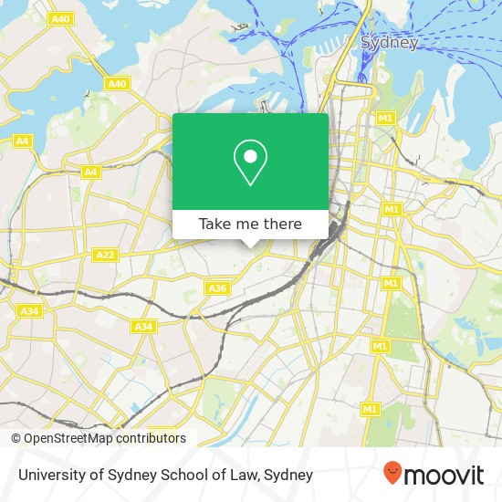 University of Sydney School of Law map