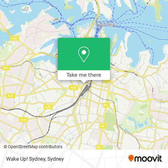 Wake Up! Sydney map