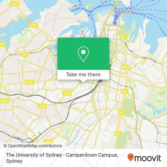 Mapa The University of Sydney - Camperdown Campus