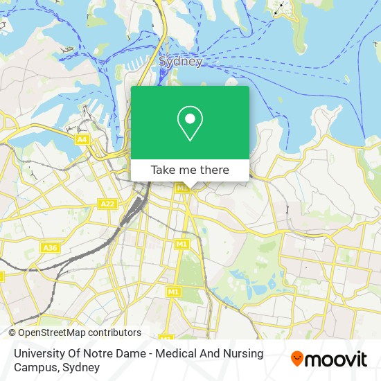 University Of Notre Dame - Medical And Nursing Campus map