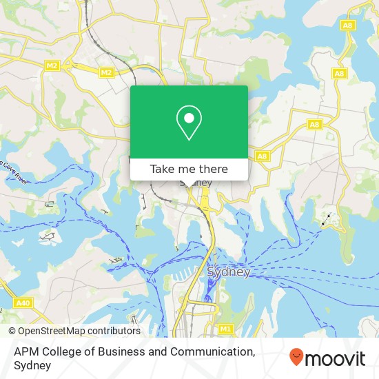 APM College of Business and Communication map