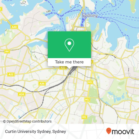 Curtin University Sydney map