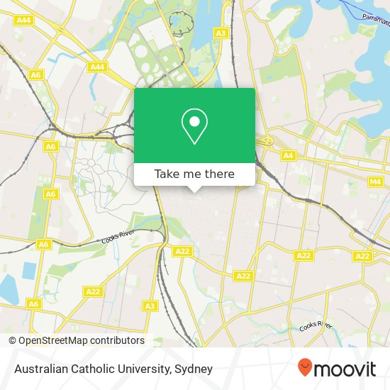 Australian Catholic University map