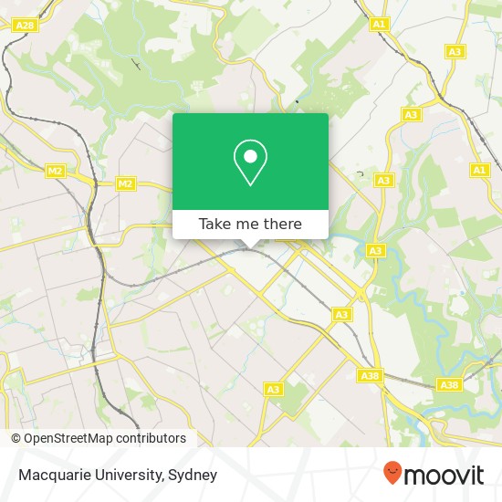 Mapa Macquarie University